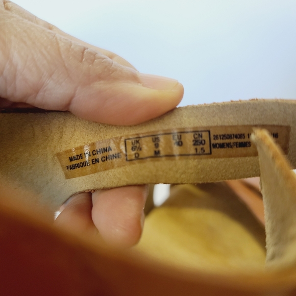 Clarks Brown Leather Platform Sandals Size 9 - Picture 8 of 8